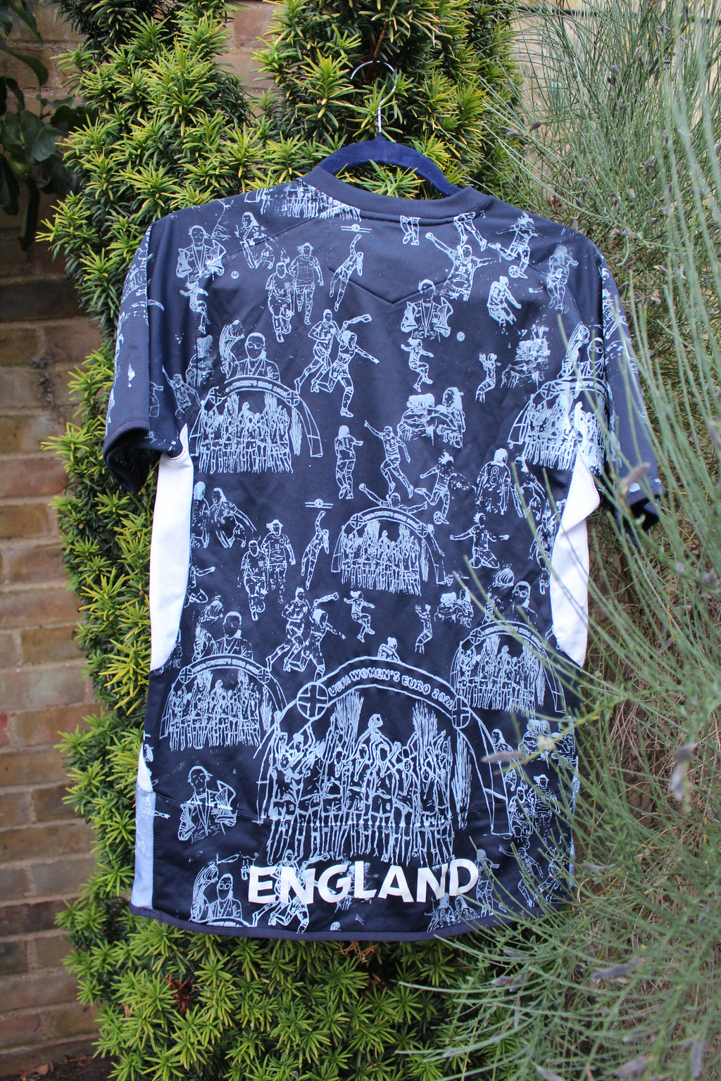 Custom England shirt with women's euros print