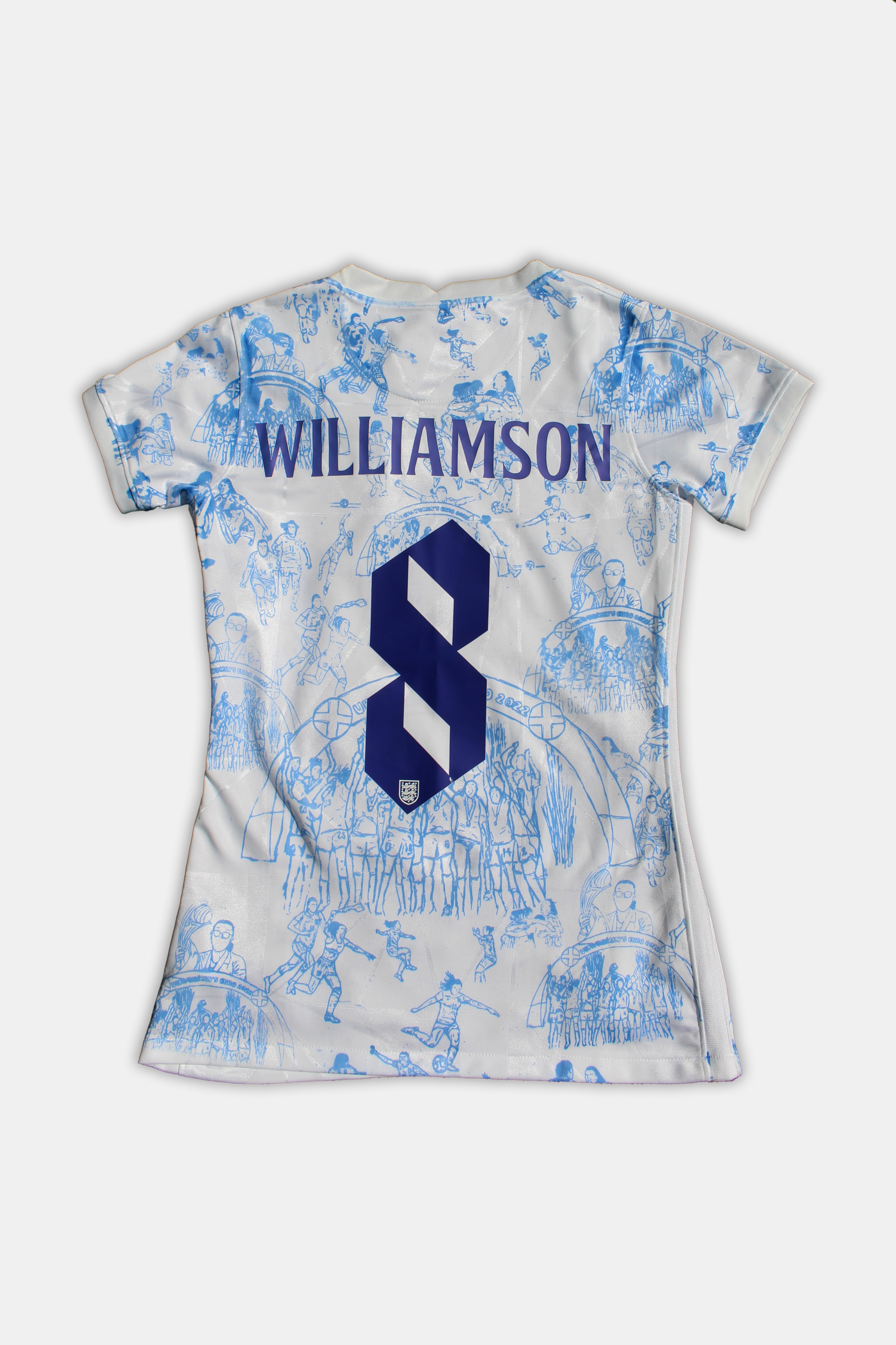 Custom England Women's Home Shirt 2022/23 Williamson #8