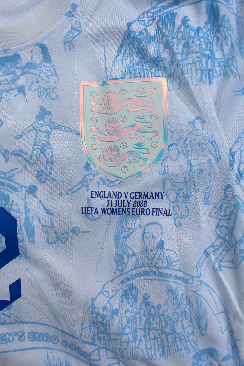 Custom England Women's Home Shirt 2022/23 J.Scott #2