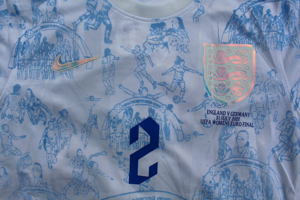 Custom England Women's Home Shirt 2022/23 J.Scott #2