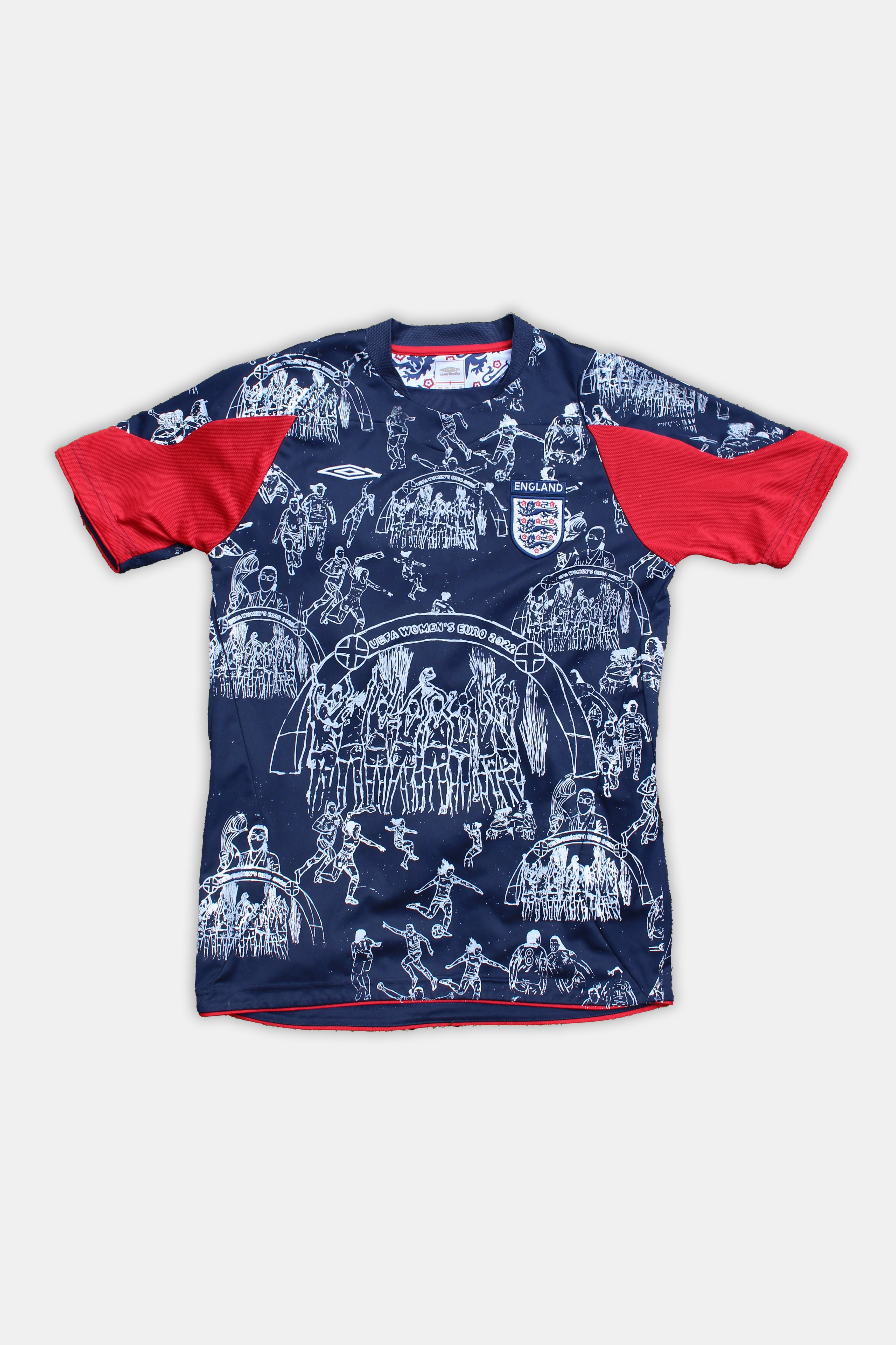 Custom England Umbro Navy Training top