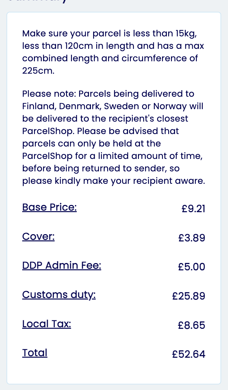 USA import fees
