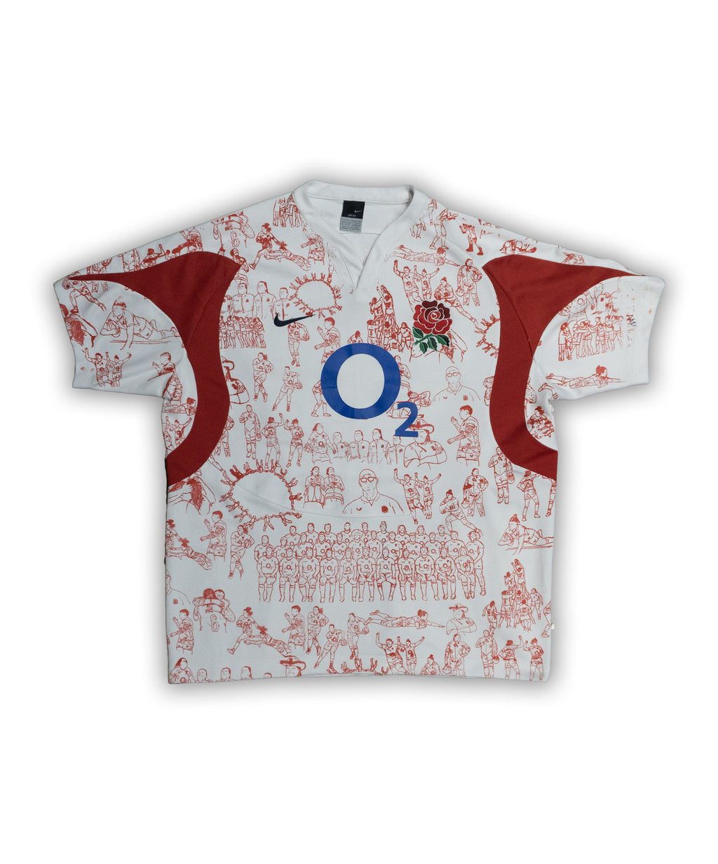 Custom Nike England Rugby top Men's XL
