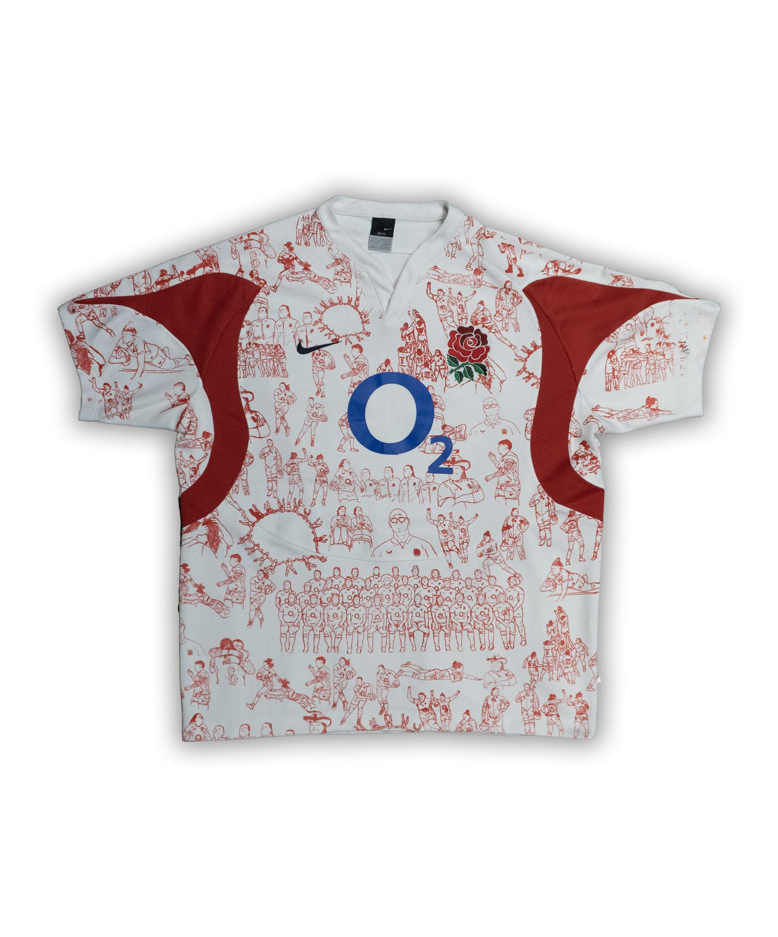 Custom Nike England Rugby top Men's XL