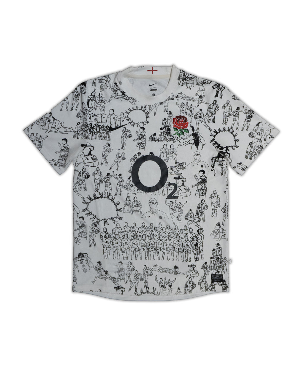 Custom Nike England Rugby top Men's Small