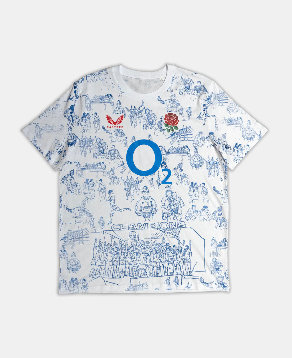 Castore Red Roses World cup Final T-shirts Size : XL